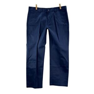 Brahma Work Tough Pants Men 42x31* Navy Blue Relaxed Fit Classic Office Academia